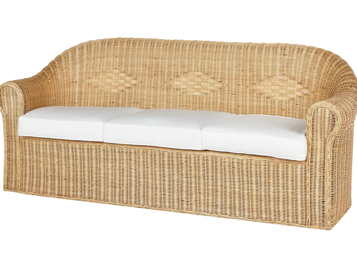 Havesofa 3 personers LIVADEIA Rattan Naturlig