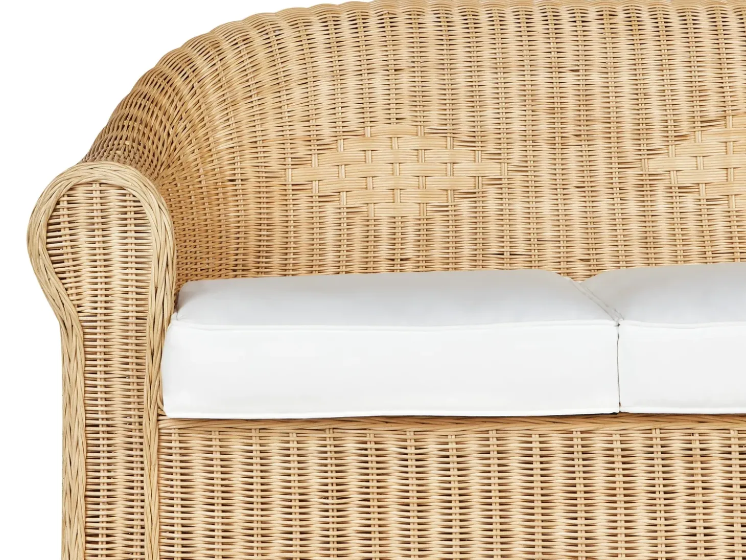 Havesofa 3 personers LIVADEIA Rattan Naturlig