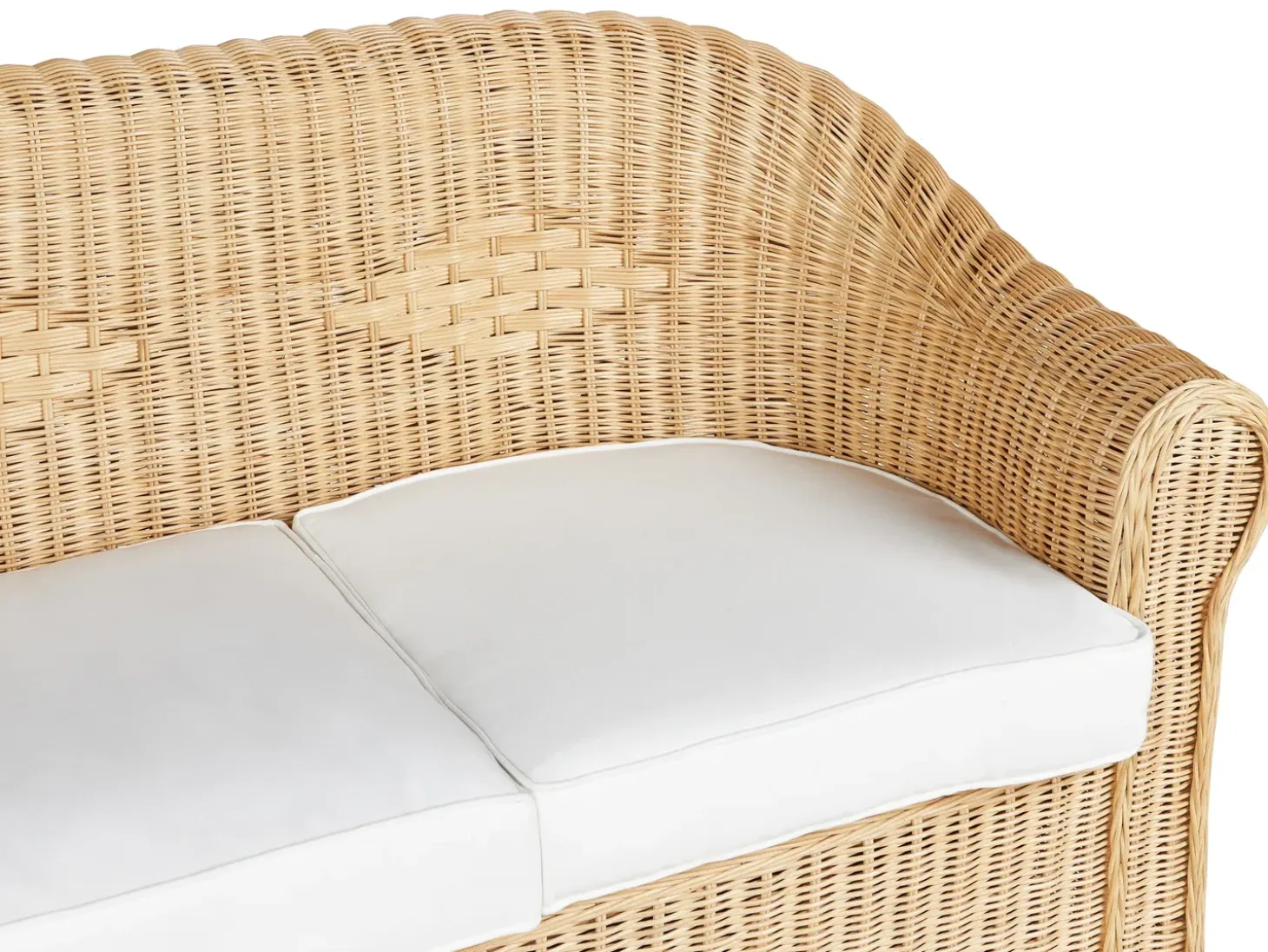Havesofa 3 personers LIVADEIA Rattan Naturlig