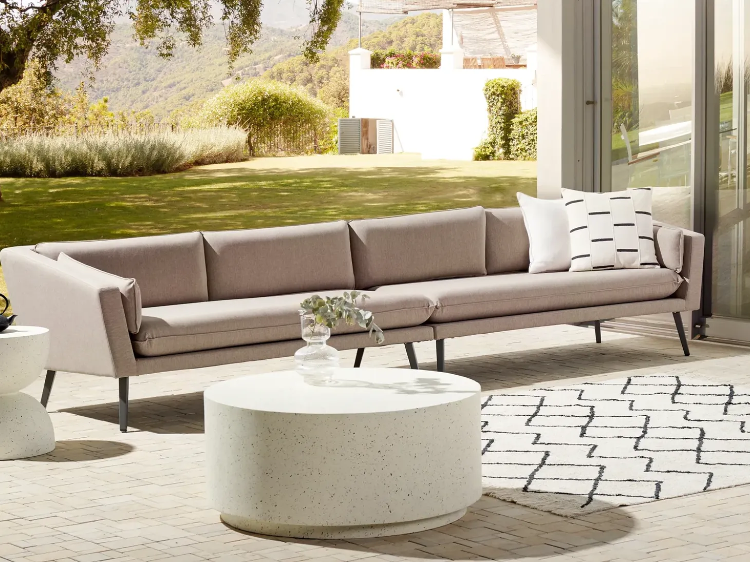 Havesofa 4 personers LORETELLO Beige