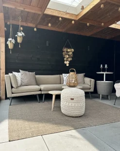 Havesofa 3 personers LORETELLO Venstrevendt Beige