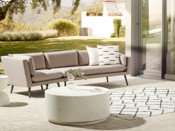 Havesofa 3 personers LORETELLO Venstrevendt Beige