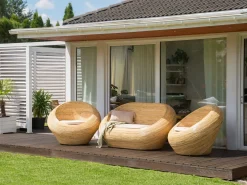 Havesofa 2 personers MAIORI Rattan Naturlig
