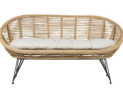 Havesofa 2 personers MARATEA Rattan Naturlig