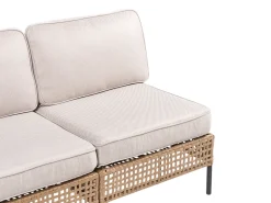 Havesofa 2 personers OMEGANA Uden armlæn PE-rattan Lys Beige