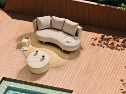 Havesofa 3 personers PARORI Højrevendt Beige