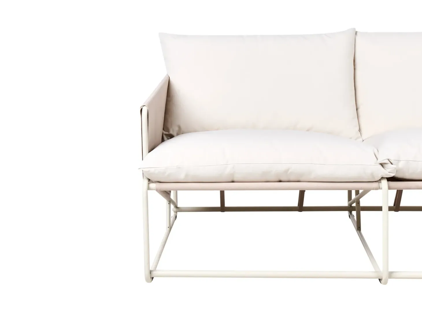 Havesofa 2 personers PONTE Metal Lys Beige