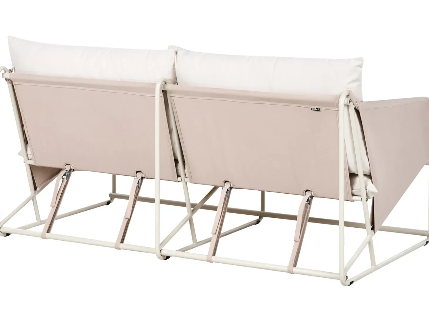 Havesofa 2 personers PONTE Metal Lys Beige