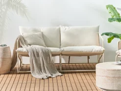 Havesofa 2 personers PONTE Metal Lys Beige