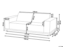 Havesofa 2 personers ROVIGO Beige