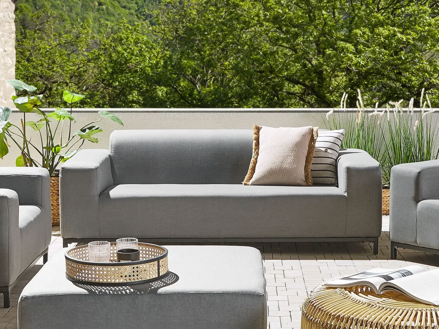 Havesofa 2 personers ROVIGO Grå