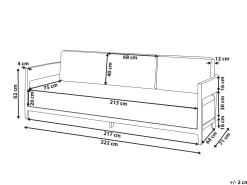 Havesofa 3 personers SAMPIERI Metal Brun