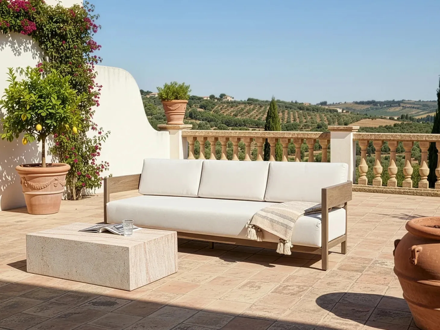 Havesofa 3 personers SAMPIERI Metal Brun