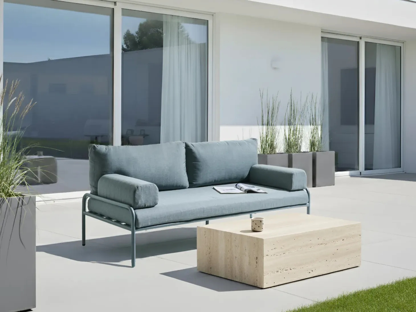 Havesofa 2 personers SOLOFRA Metal Mintgrøn