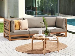 Havesofa 3 personers TRANI Certificeret akacietræ Lysebrun