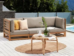 Havesofa 3 personers TRANI Certificeret akacietræ Lysebrun