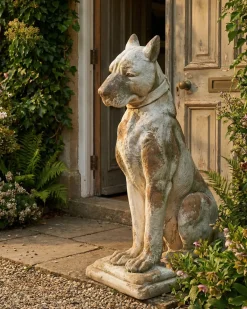 Havestatue CAPALBIO Hund Beige