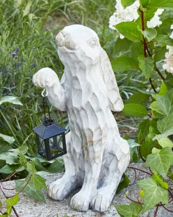 Havestatue GERLAND Kanin Cremehvid