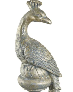 Havestatue HAARBY Påfugl Guld