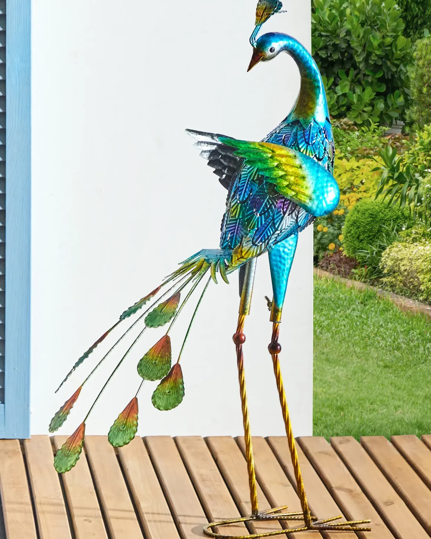 Havestatue PEACOCK Blå