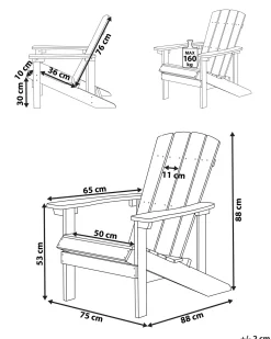 Havestol ADIRONDACK Mørkegrå