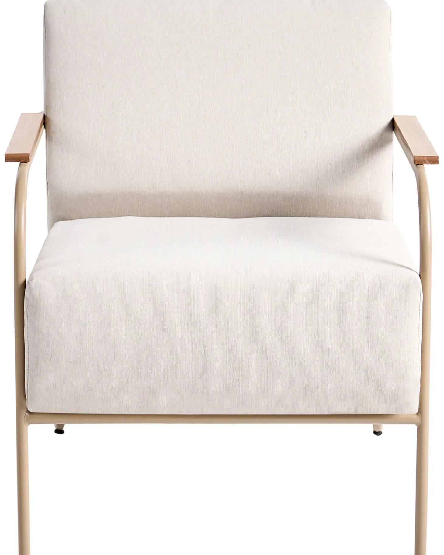 Havestol NIMIS med fodskammel Lys Beige