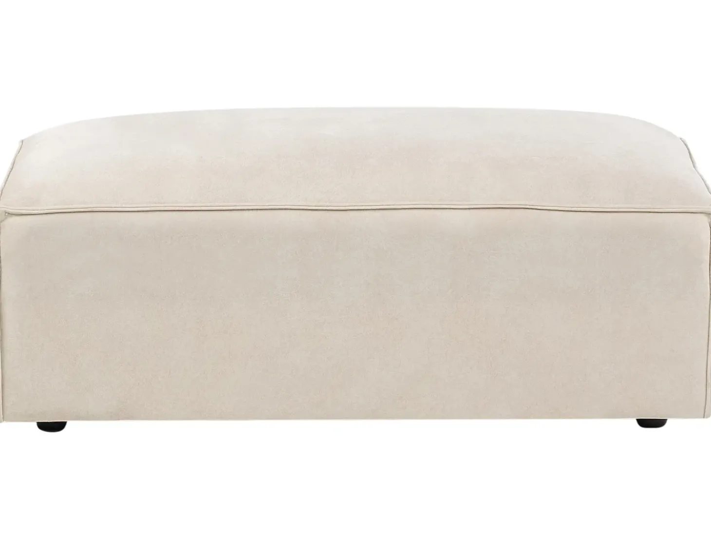HELLNAR 3 personers Hjørnesofa modul Venstrevendt Lys Beige Velour med fodskammel