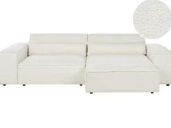 HELLNAR 3 personers Hjørnesofa modul Venstrevendt Cremehvid Boucle