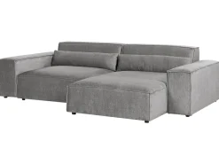 HELLNAR 3 personers Hjørnesofa modul Venstrevendt Grå med fodskammel