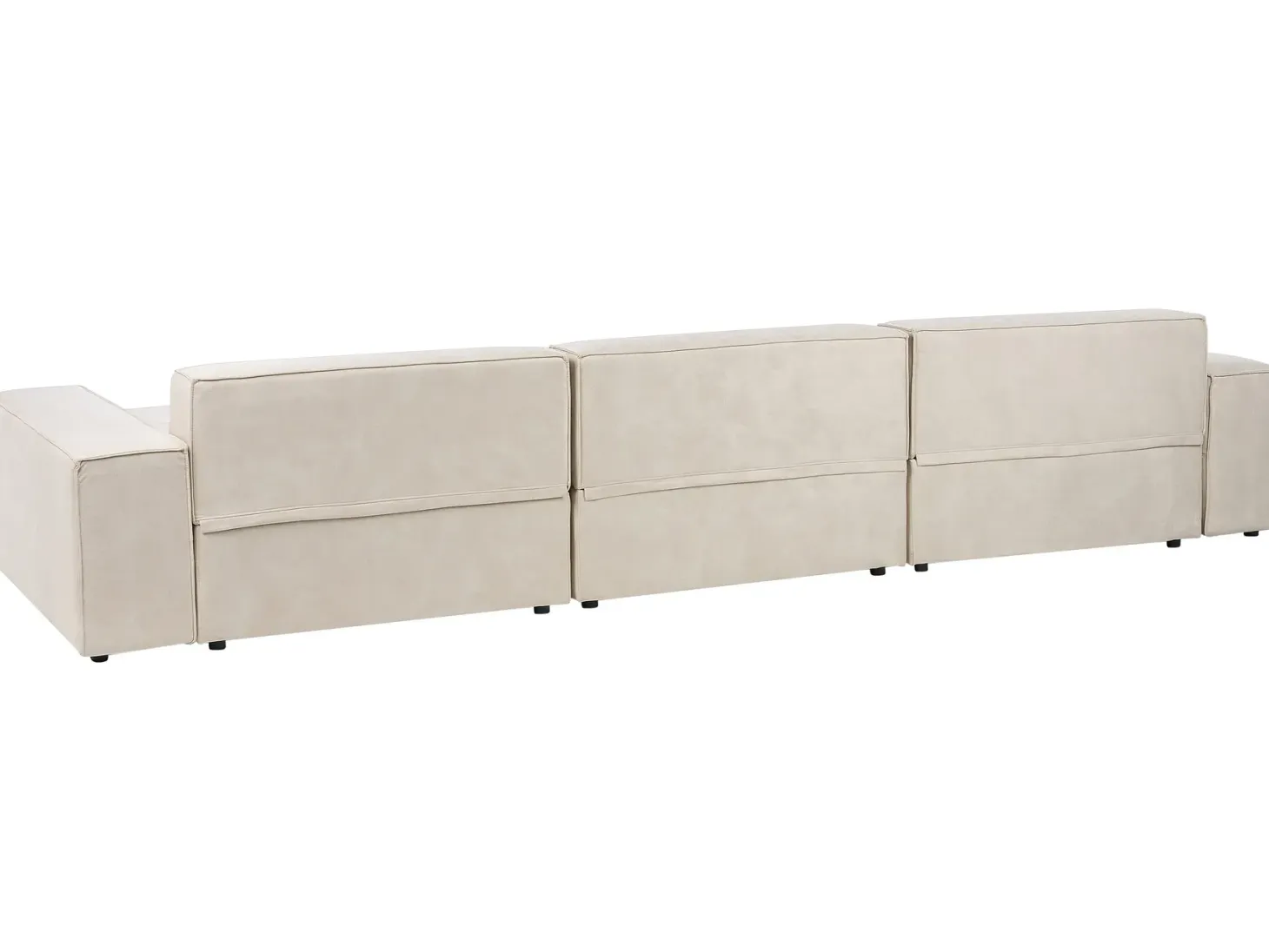 HELLNAR 4 personers Hjørnesofa modul Venstrevendt Lys Beige Velour