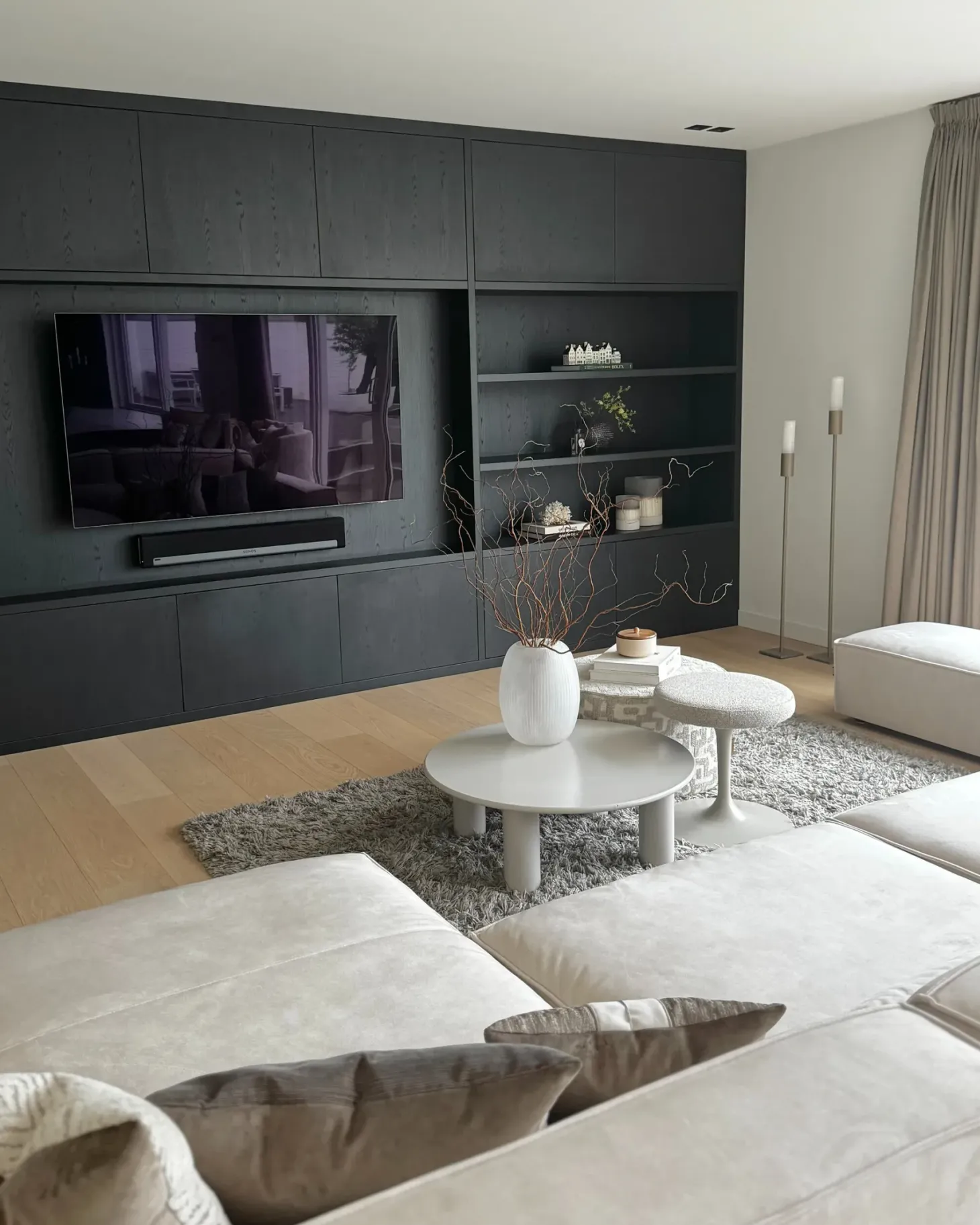 HELLNAR 4 personers Hjørnesofa modul Venstrevendt Lys Beige Velour