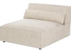 HELLNAR 5 personers Hjørnesofa modul Venstrevendt Lys Beige Velour med fodskammel