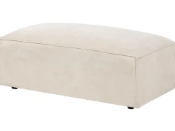 HELLNAR 5 personers Hjørnesofa modul Venstrevendt Lys Beige Velour med fodskammel