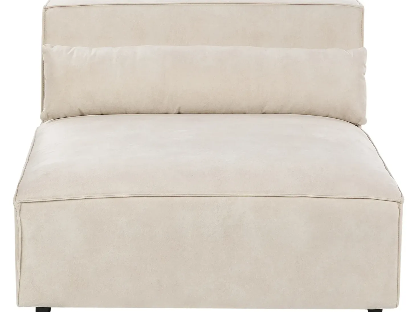 HELLNAR 5 personers Hjørnesofa modul Venstrevendt Lys Beige Velour med fodskammel