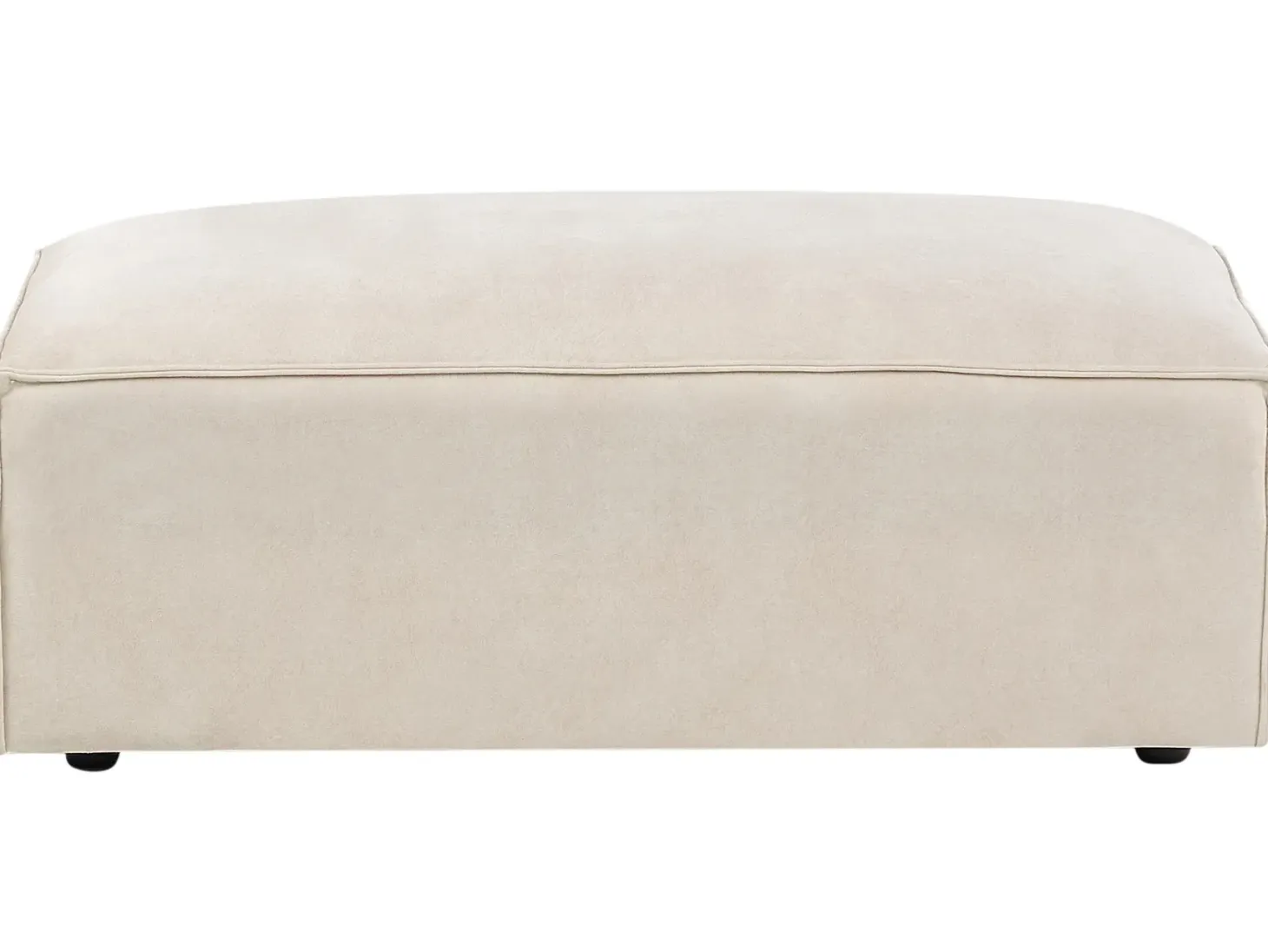 HELLNAR 5 personers Hjørnesofa modul Venstrevendt Lys Beige Velour med fodskammel