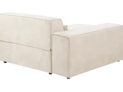 HELLNAR 5 personers Hjørnesofa modul Højrevendt Lys Beige Velour med fodskammel