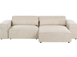 HELLNAR 3 personers Hjørnesofa modul Venstrevendt Lys Beige Velour