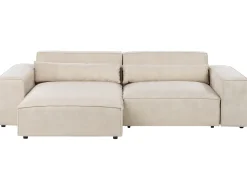 HELLNAR 3 personers Hjørnesofa modul Højrevendt Lys Beige Velour