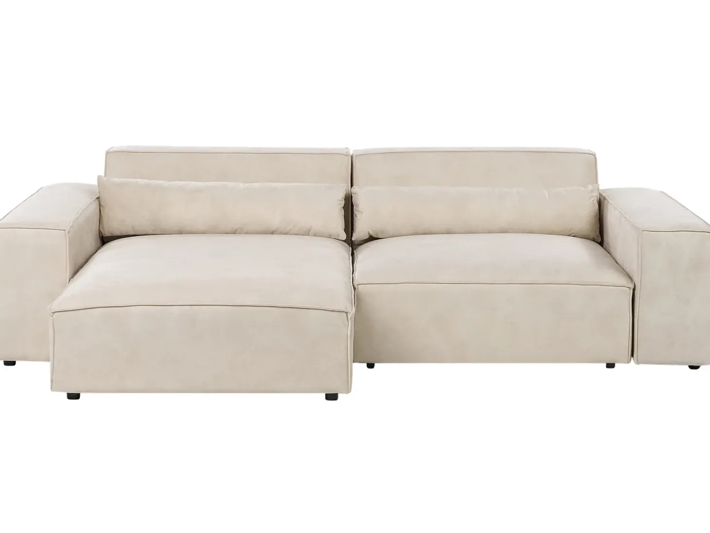 HELLNAR 3 personers Hjørnesofa modul Højrevendt Lys Beige Velour