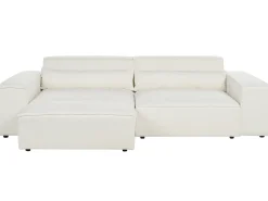 HELLNAR 3 personers Modulsofa Cremehvid Boucle med fodskammel