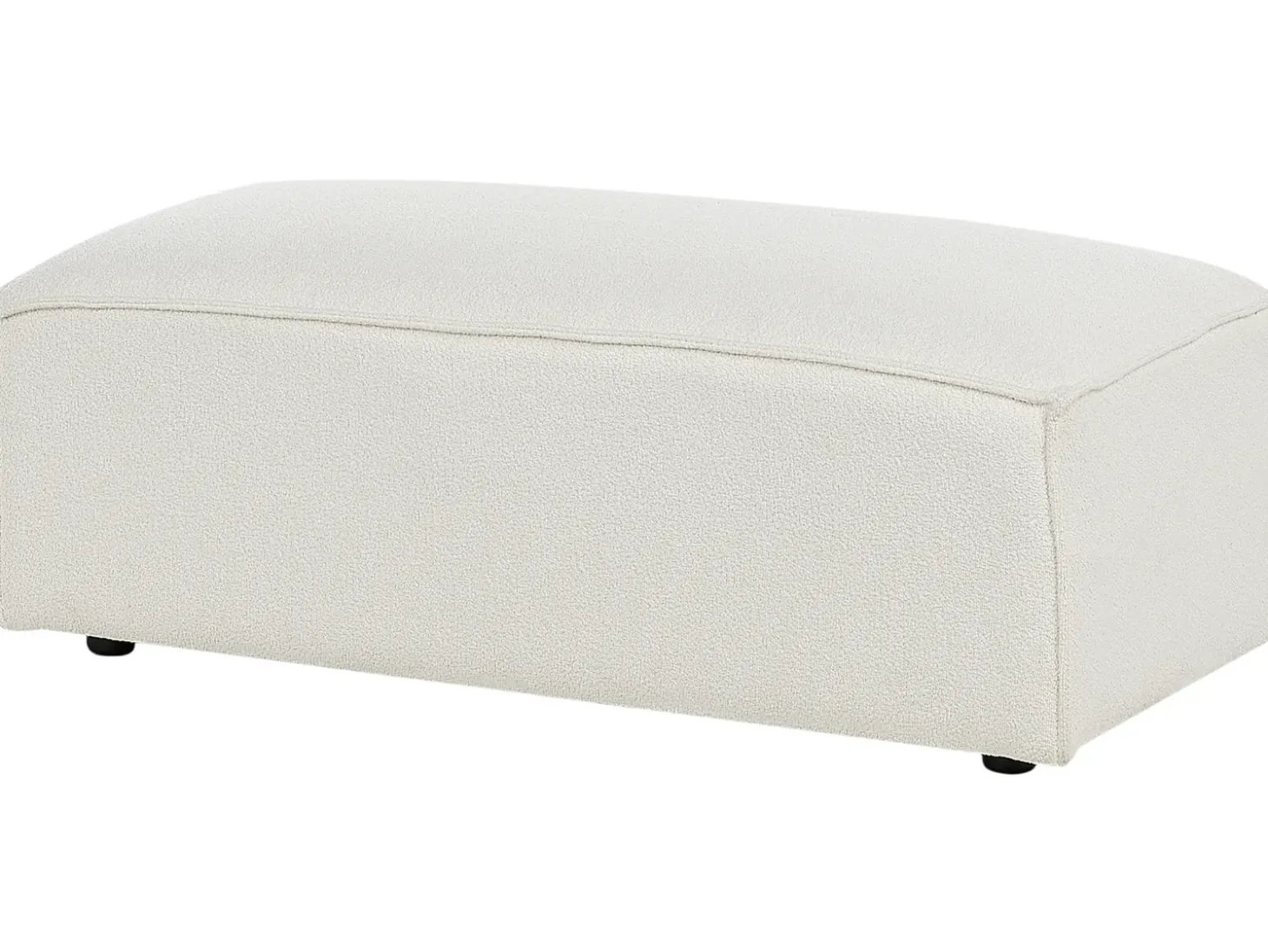 HELLNAR 3 personers Modulsofa Cremehvid Boucle med fodskammel