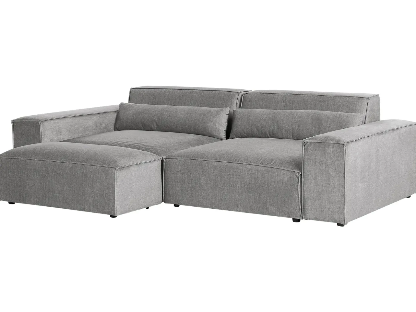 HELLNAR 3 personers Modulsofa Grå med fodskammel