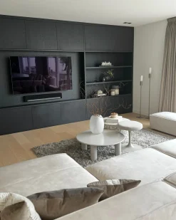 HELLNAR 3 personers Modulsofa Lys Beige Velour med fodskammel