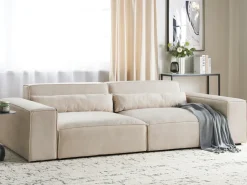 HELLNAR 2 personers Modulsofa Lys Beige Velour
