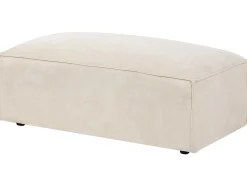 HELLNAR 3 personers Modulsofa Lys Beige Velour med fodskammel