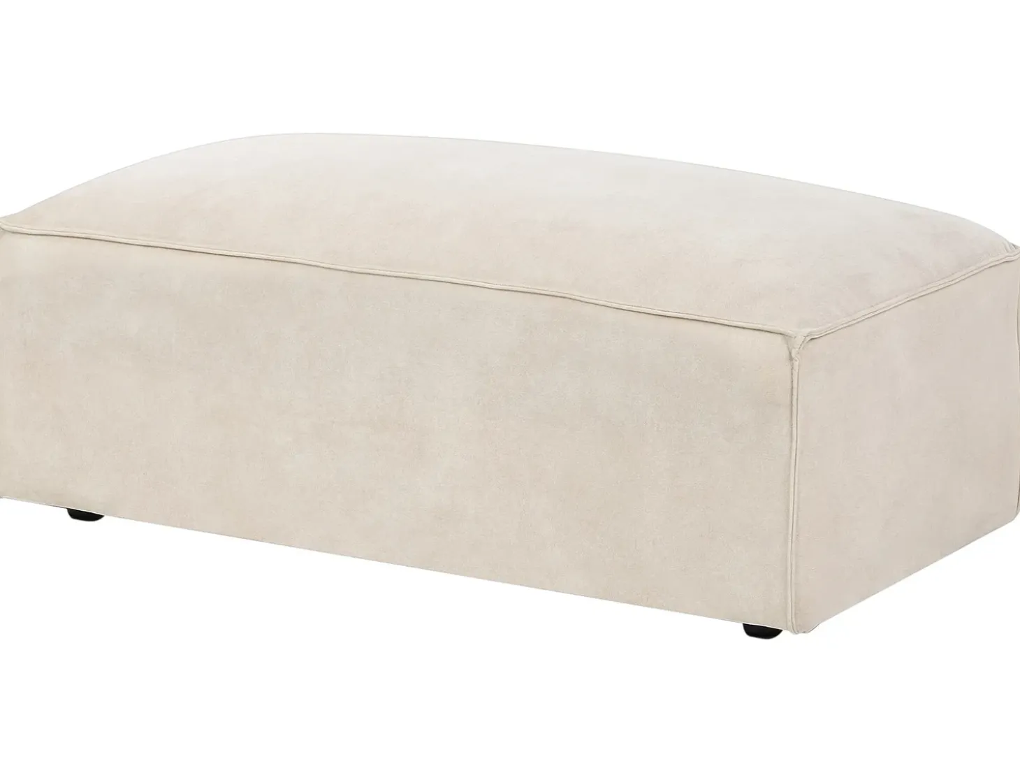 HELLNAR 3 personers Modulsofa Lys Beige Velour med fodskammel