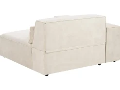 HELLNAR 3 personers Modulsofa Lys Beige Velour med fodskammel