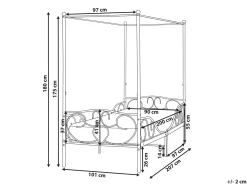 Himmelseng Metal SORMERY 90 x 200 cm Sort
