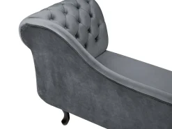 Højrevendt chaiselong NIMES Velour Grå
