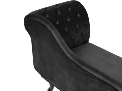 Højrevendt chaiselong NIMES Velour Sort